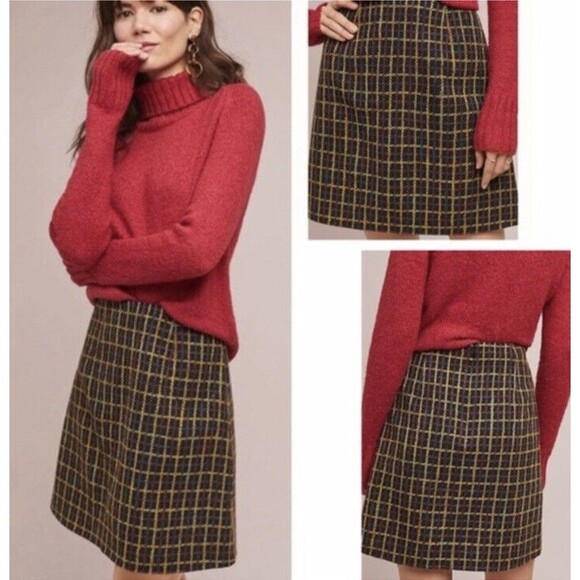 Anthropologie Hutch Striped Skirt Multi-Color Fall Winter Size XS - Picture 1 of 12